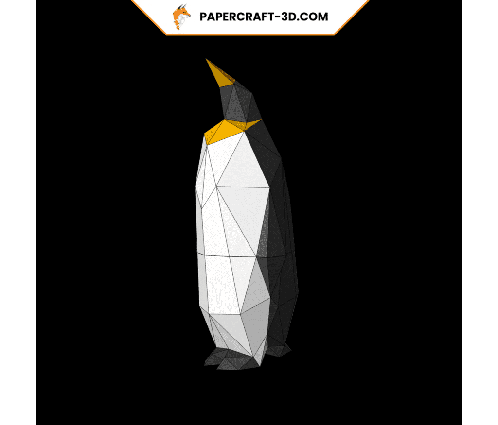 Porte bouteille de vin Pingouin en Papercraft 3D