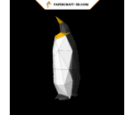 Porte bouteille de vin Pingouin en Papercraft 3D