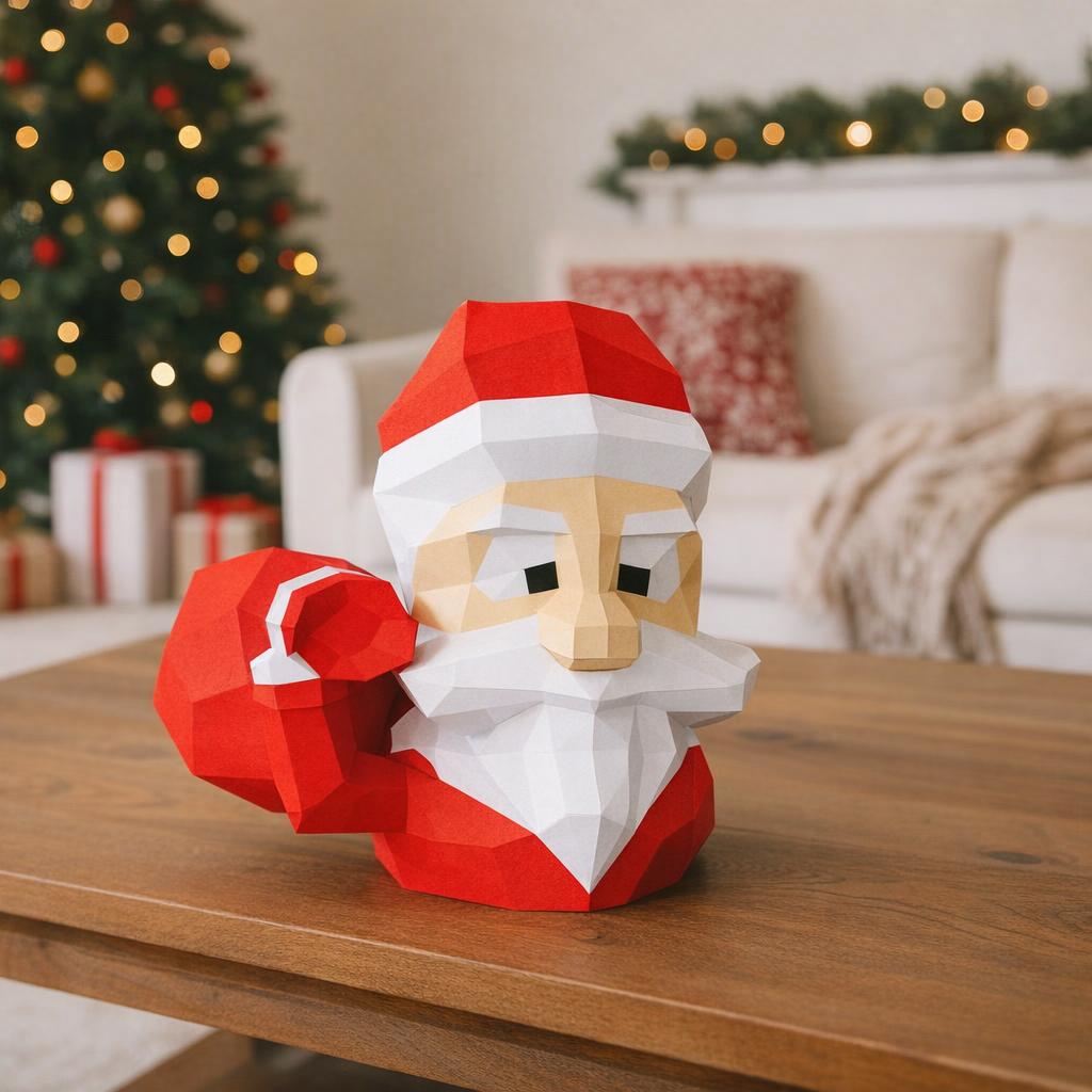 Père Noël en Papercraft 3D