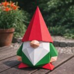 Kleiner Gnom aus 3D-Papercraft
