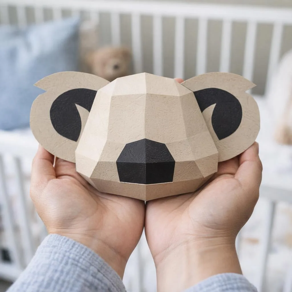 Piccolo koala in papercraft 3D – modello PDF da stampare per bambini
