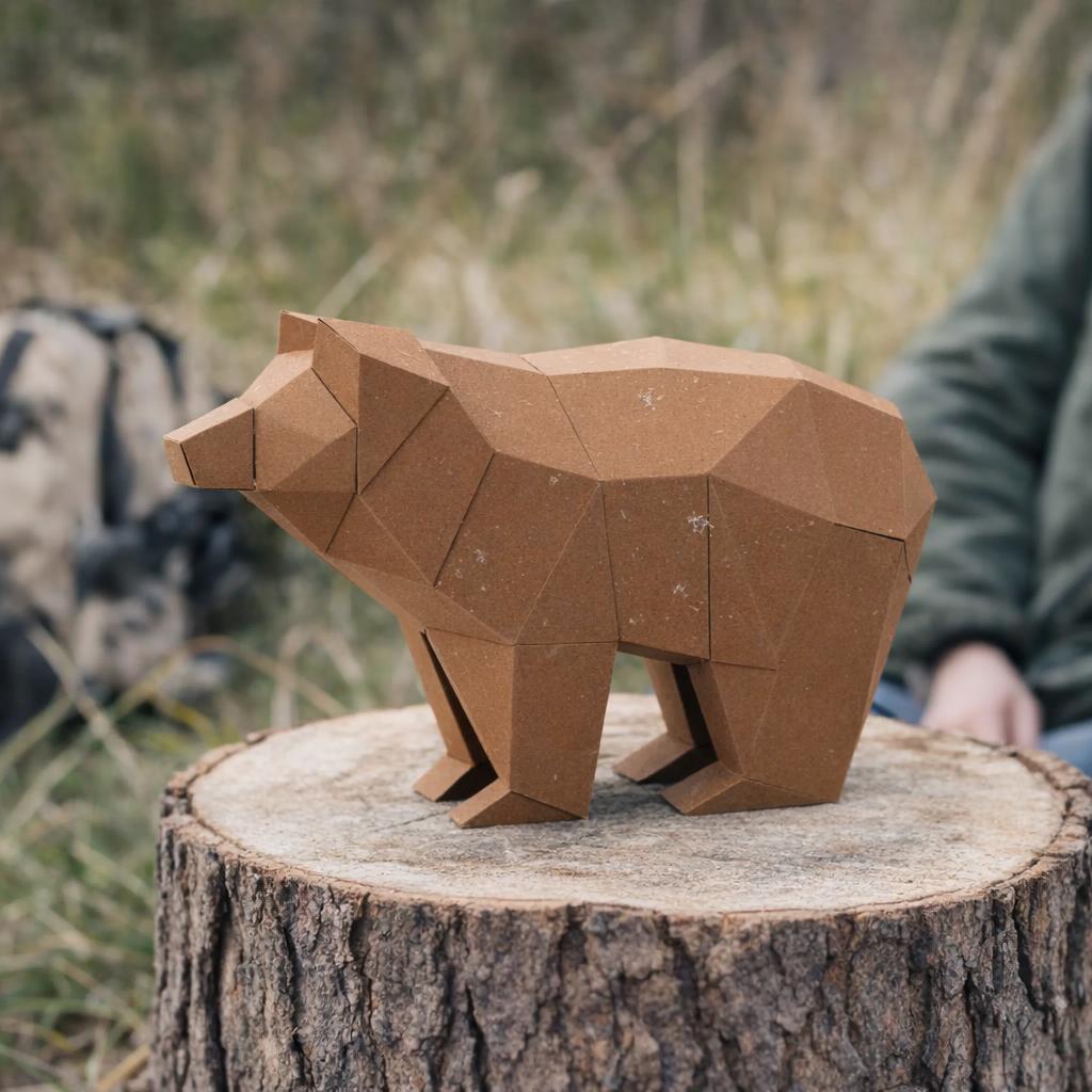 Petit ours simple en papercraft 3D