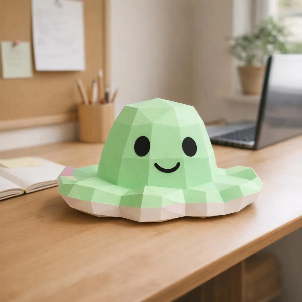 Pequeño pulpo en papercraft 3D
