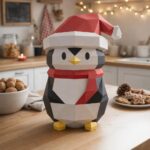 Pinguim de Natal papercraft 3D