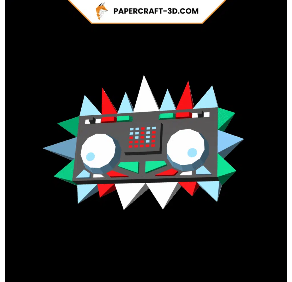 Mesa de DJ mural en Papercraft 3D