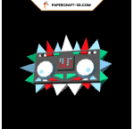 Table de Dj murale en papercraft 3D