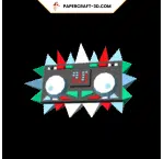 Mesa de DJ mural en Papercraft 3D