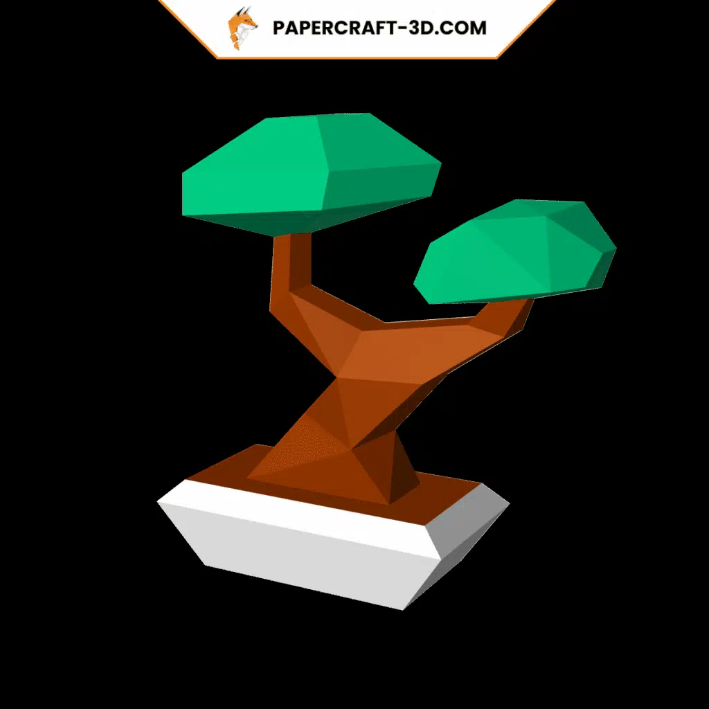 Arbre Bonzaï en papercraft 3D