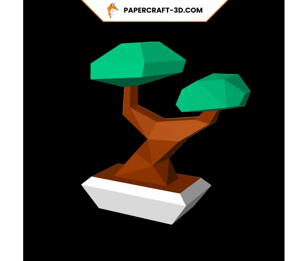 Arbre Bonzaï en papercraft 3D