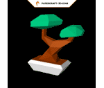 Arbre Bonzaï en papercraft 3D