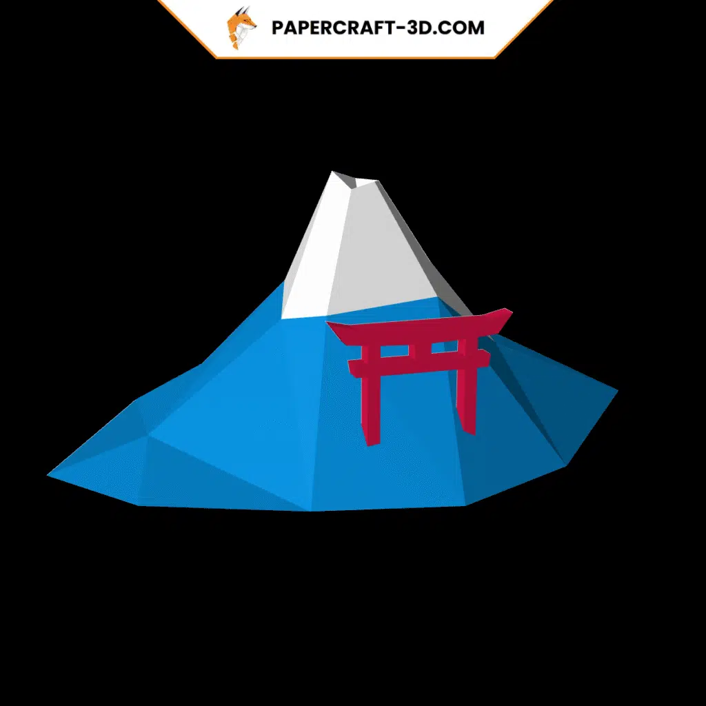 Mont Fuji en papercraft 3D