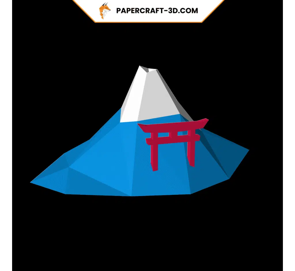 Mount Fuji in papercraft 3D