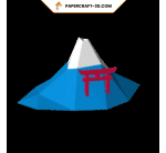 Mont Fuji en papercraft 3D