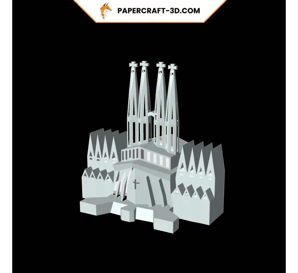 Sagrada Familia in papercraft 3D