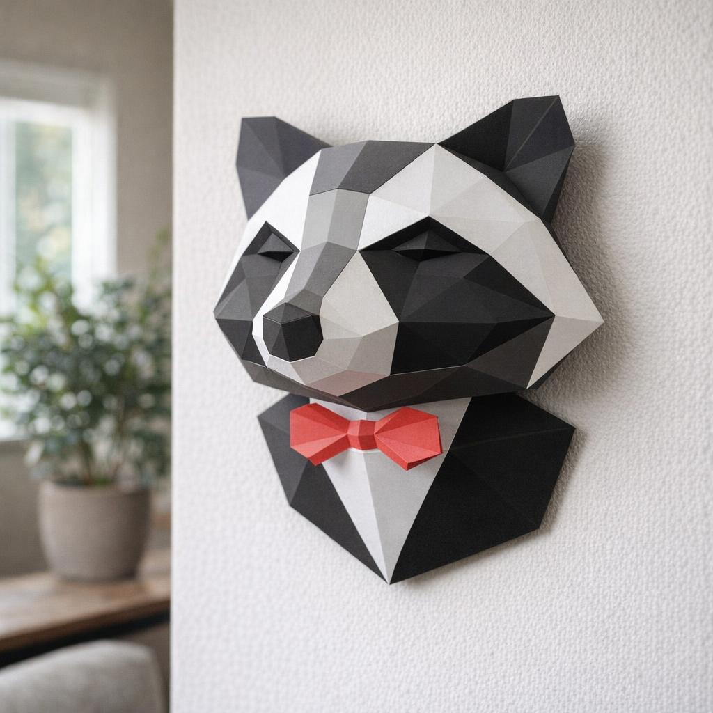 Raton laveur en costume papercraft 3D