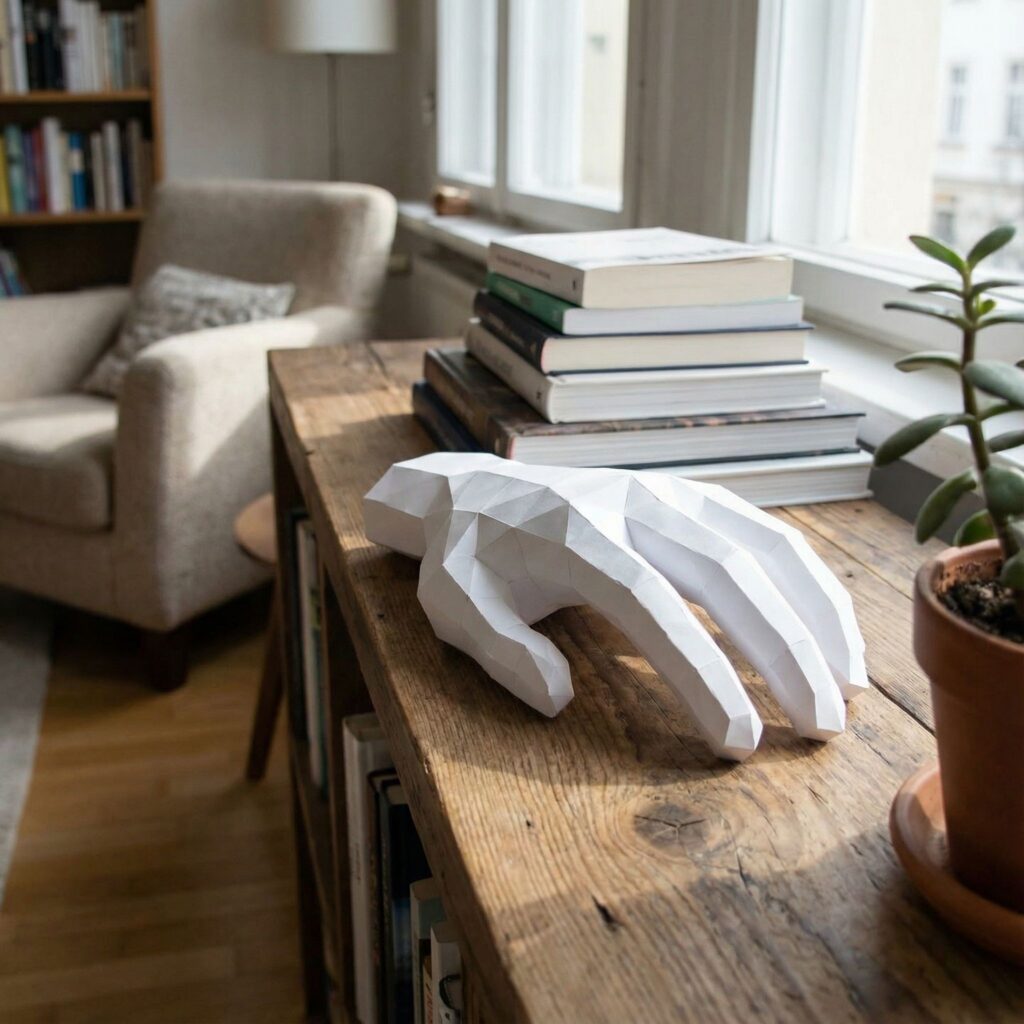 Sculpture main droite en papercraft 3D