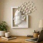 Quadro testa in papercraft 3D
