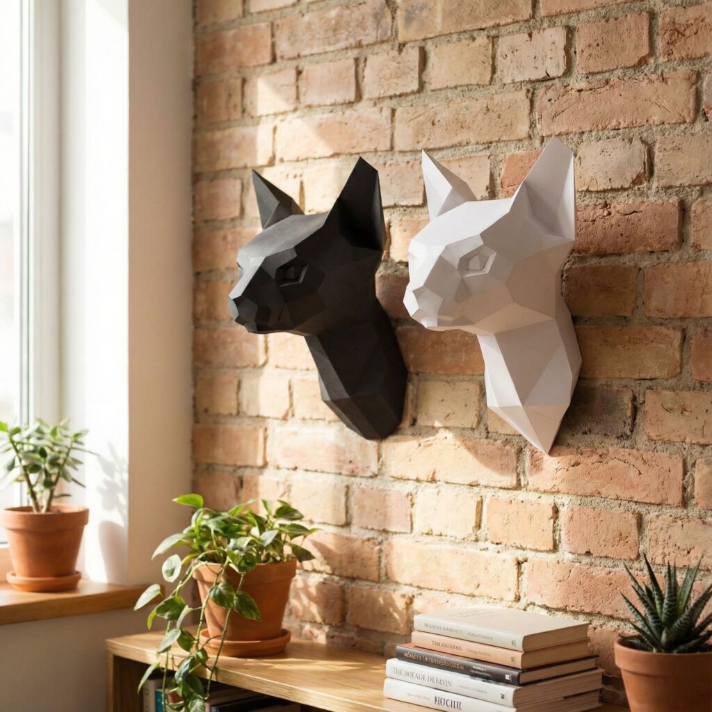 Tête de sphynx en papercraft 3D