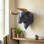 Tête de taureau en papercraft 3D