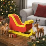 Weihnachtsschlitten aus 3D-Papercraft