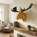 3D papercraft moose trophy