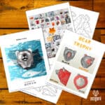 Papercraft tête d'ours murale en origami