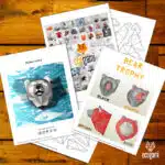Papercraft Bear Head Wall Decoration in Origami