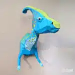 Papercraft Parasaurolophus-Dinosaurier in Origami 3D