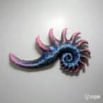 Papercraft de coquillage tropical mural en origami 3D