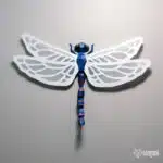 Papercraft de libellule en origami 3D