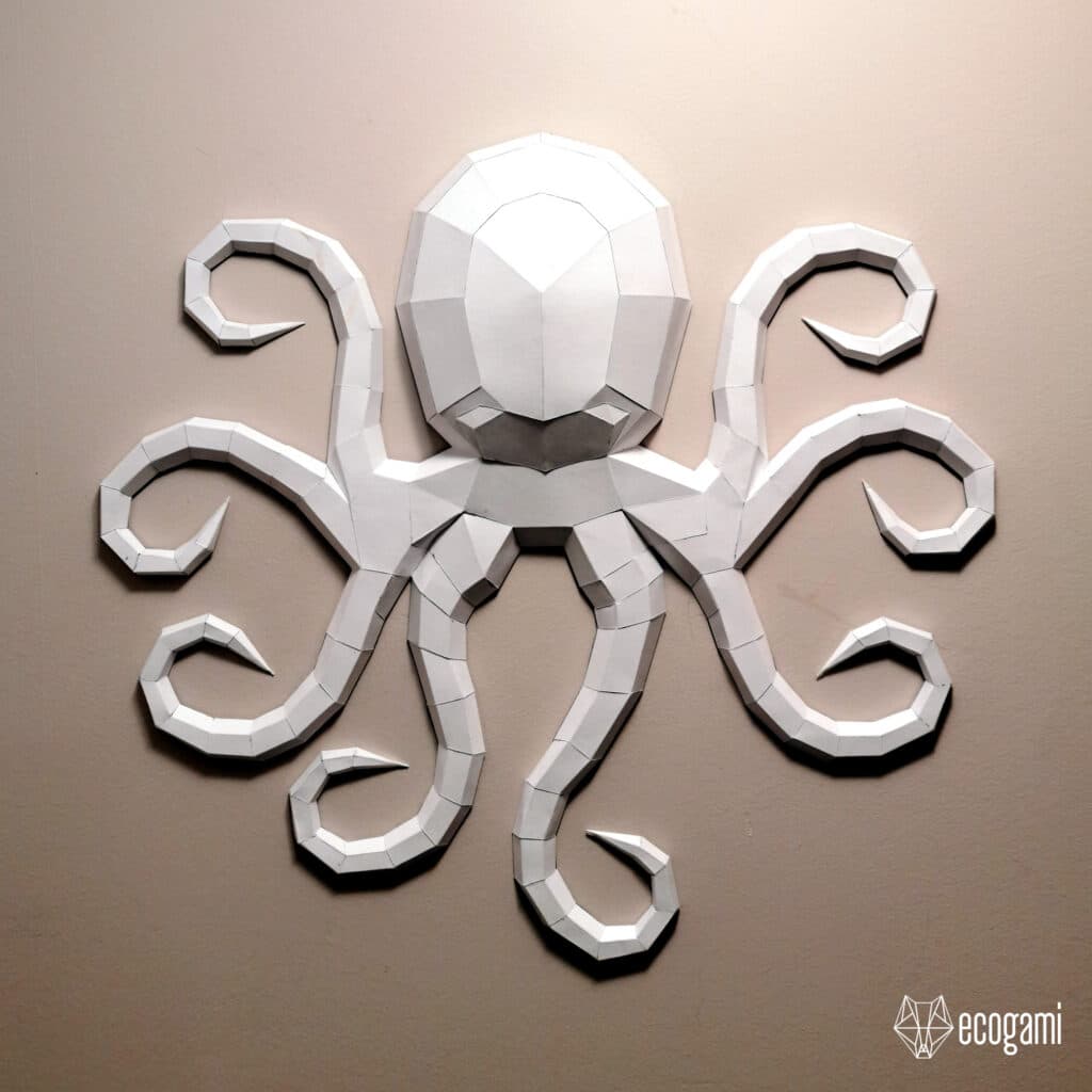 Papercraft pieuvre origami 3D
