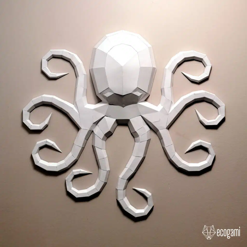 Papercraft Octopus in Origami 3D