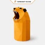 Weinflaschenbox in Bärenform im Papercraft 3D