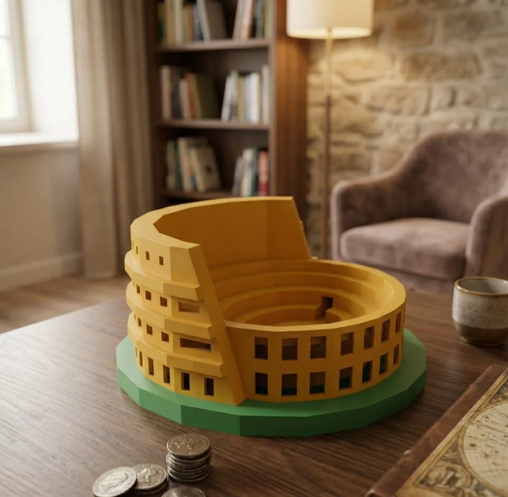 Colisée en Papercraft 3D