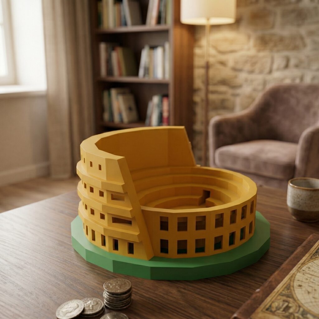 Colisée en Papercraft 3D