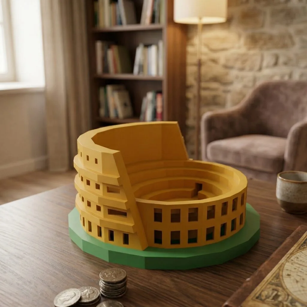 Colisée en Papercraft 3D