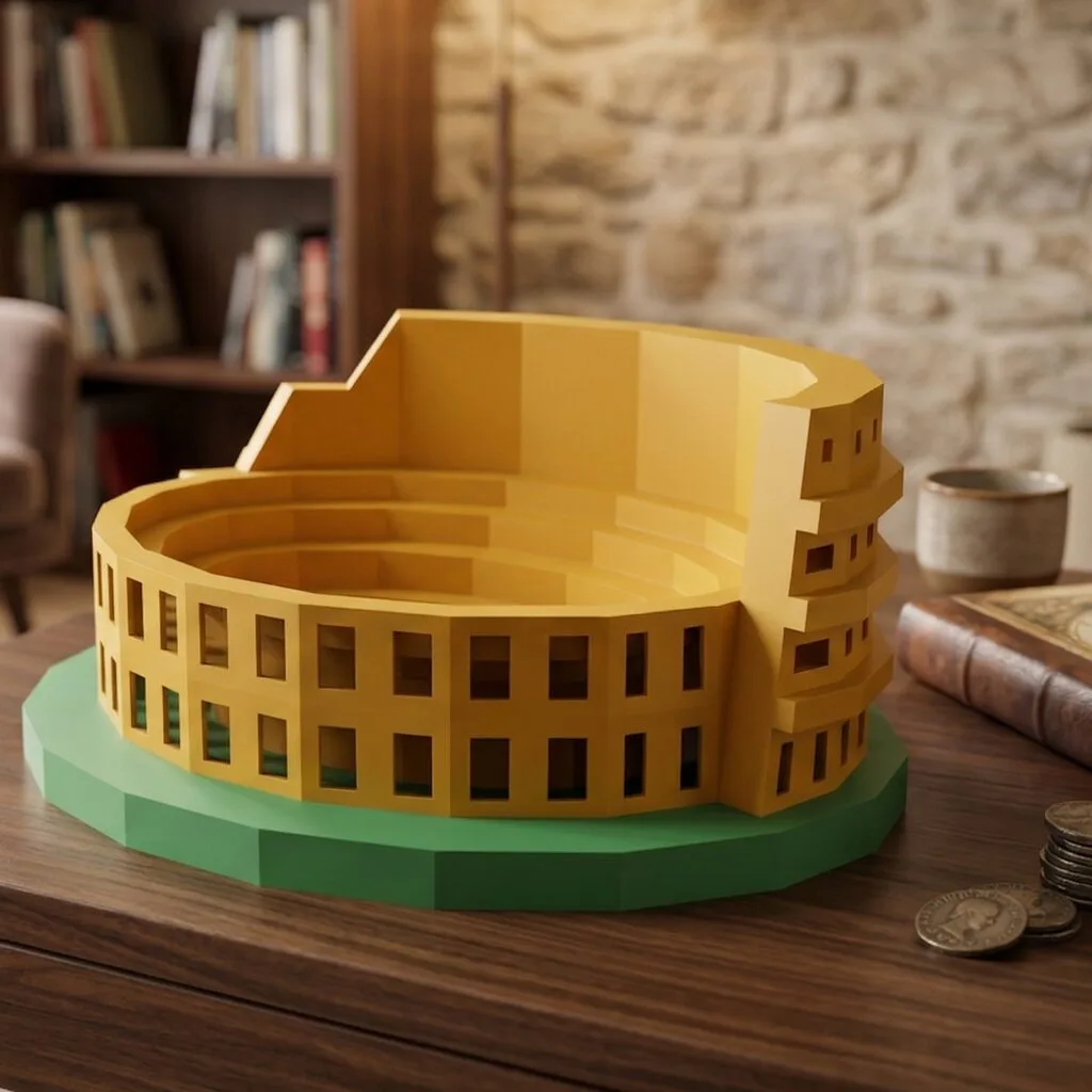 Colisée en Papercraft 3D