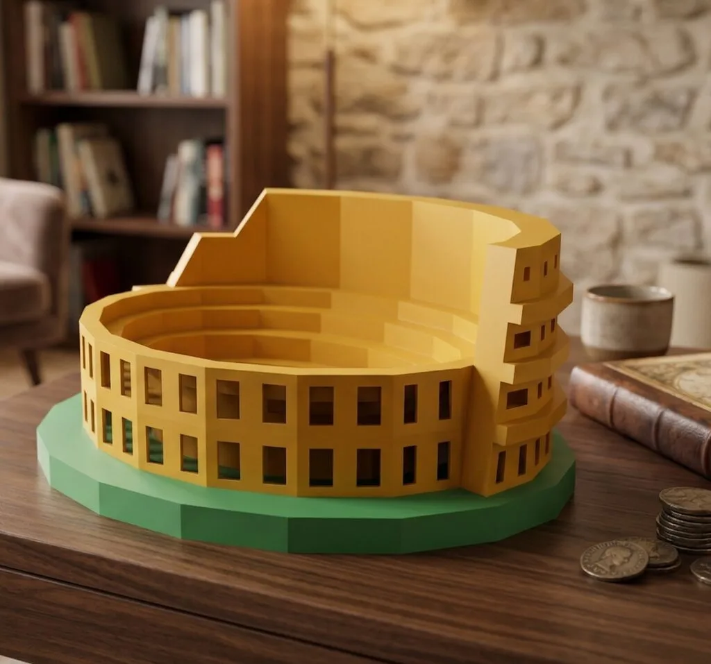 Colisée en Papercraft 3D