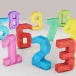 Numbers papercraft PDF SVG