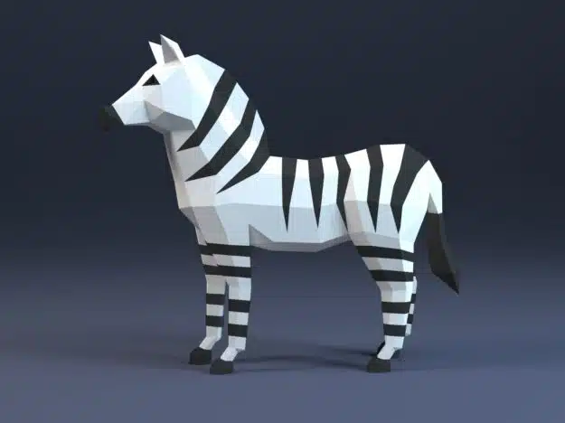Zebra papercraft PDF SVG