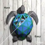 Papercraft Sea Turtle in Two Versions