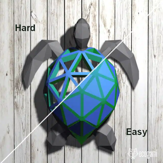 Papercraft Sea Turtle in Two Versions