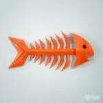 Papercraft Fish Skeleton in Origami 3D