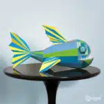 Papercraft Funny Fish in Origami 3D