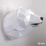 Papercraft Bear Head Wall Decoration in Origami