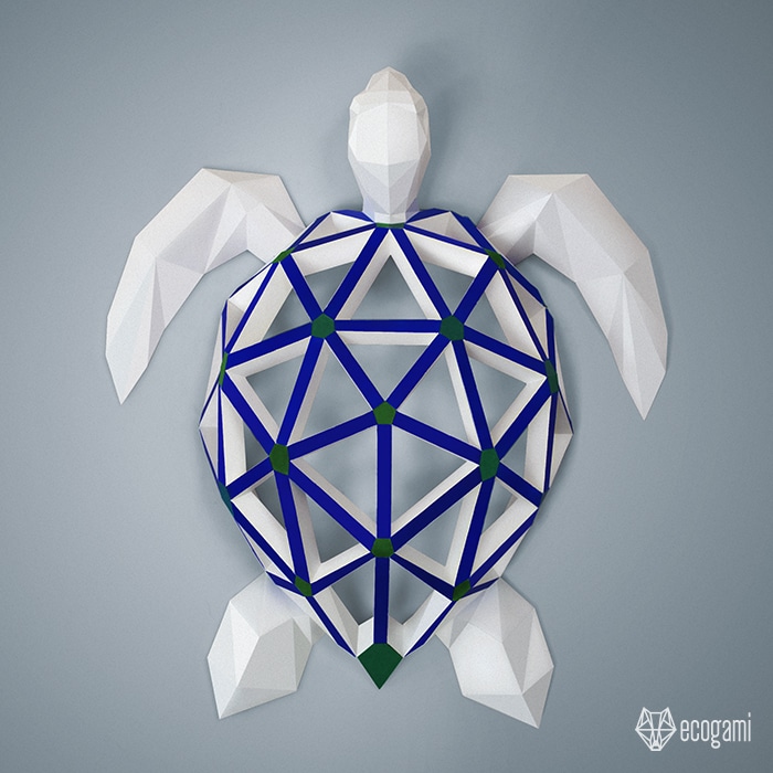 Papercraft tortue marine en deux versions