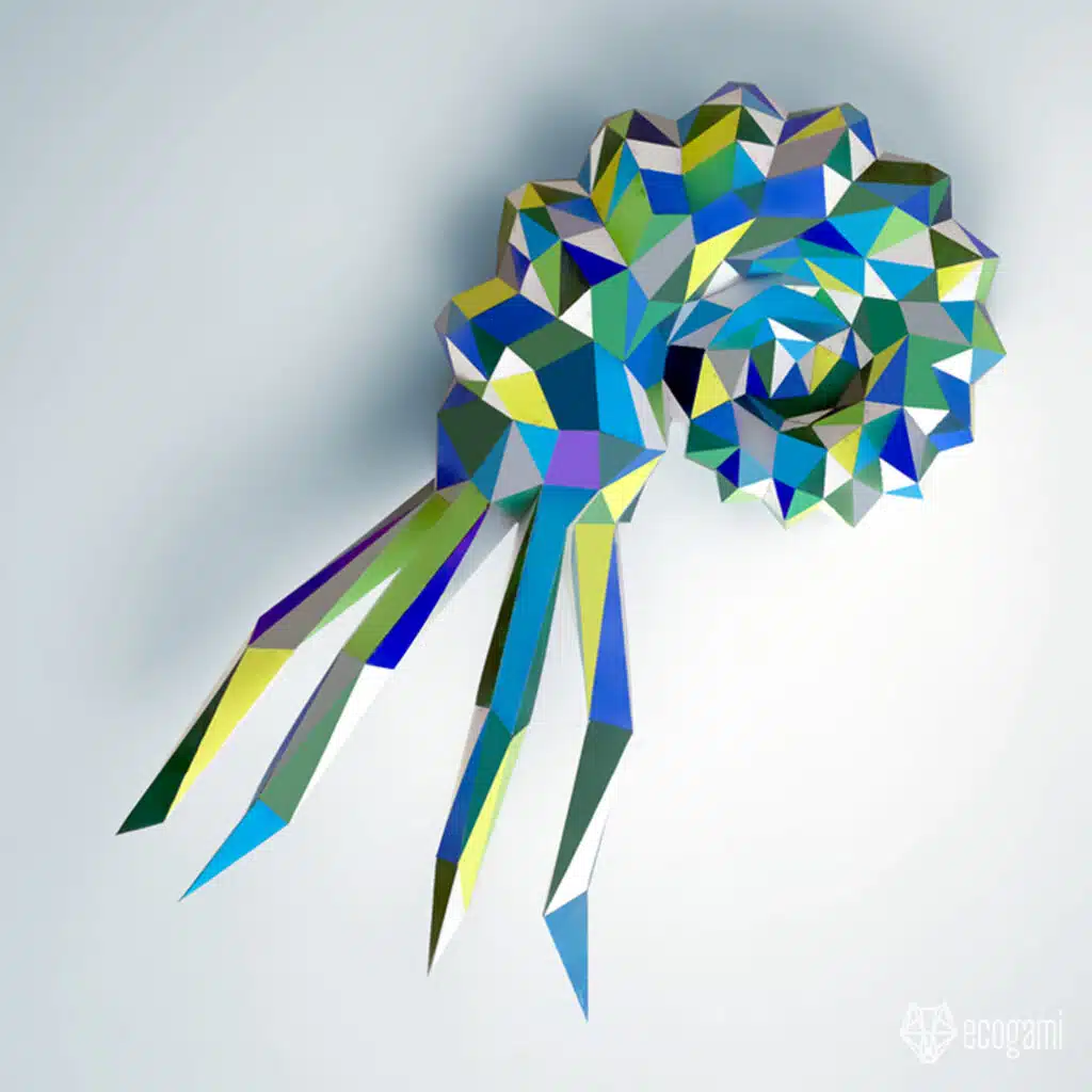 Papercraft Ammonit in origami 3D