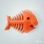 Papercraft Fish Skeleton in Origami 3D