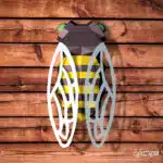 Papercraft cigale en origami 3D
