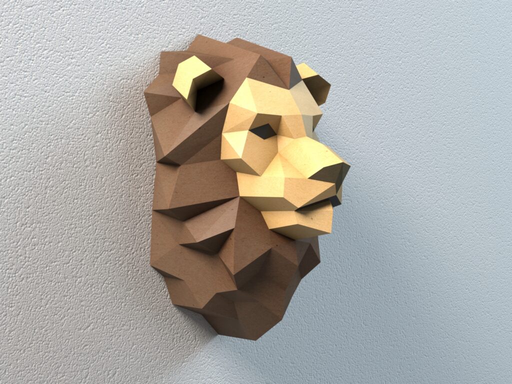 Lion Head Wall decor papercraft